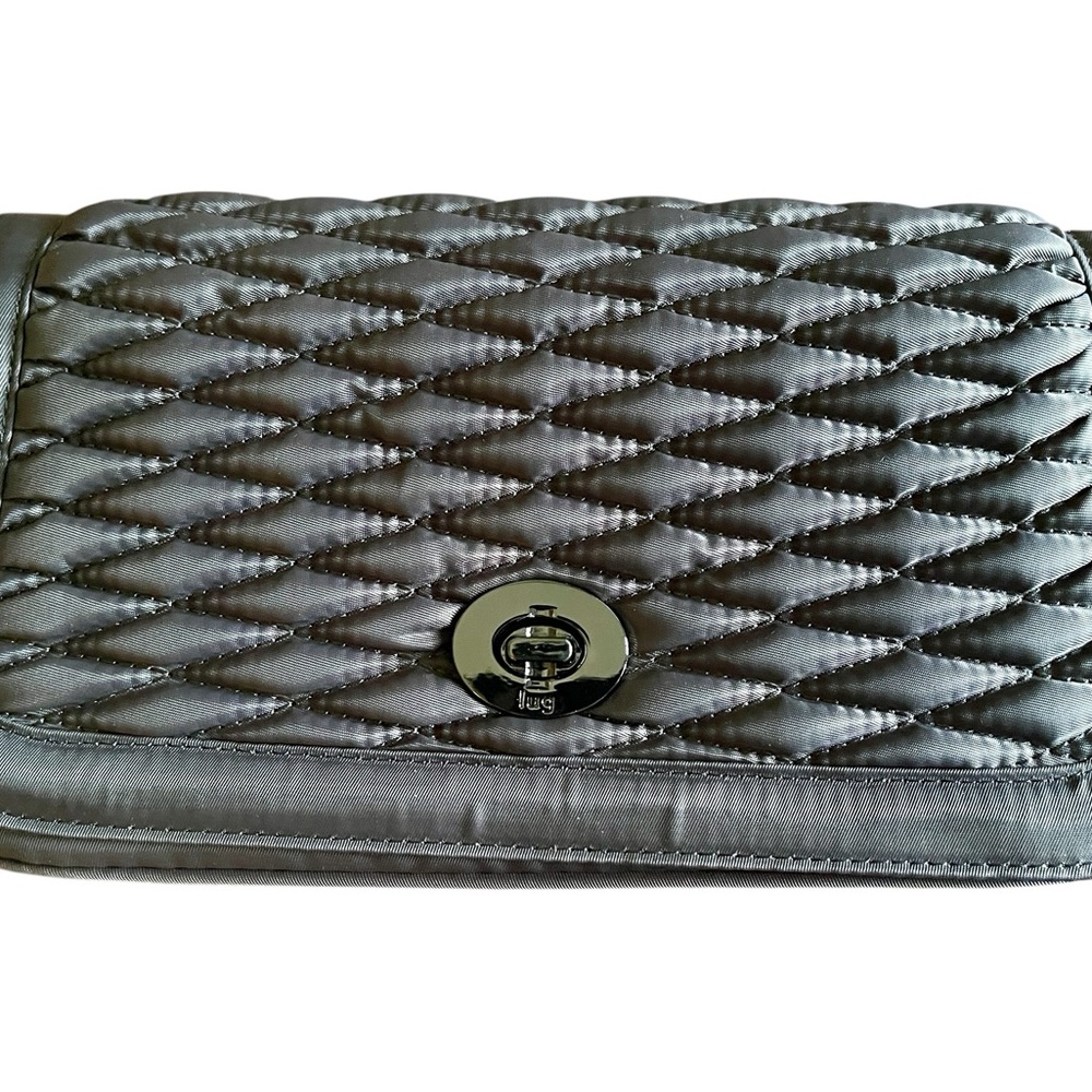 Lug Bubble Quilted Crossbody Bag-Allegro Gunmetal Grey